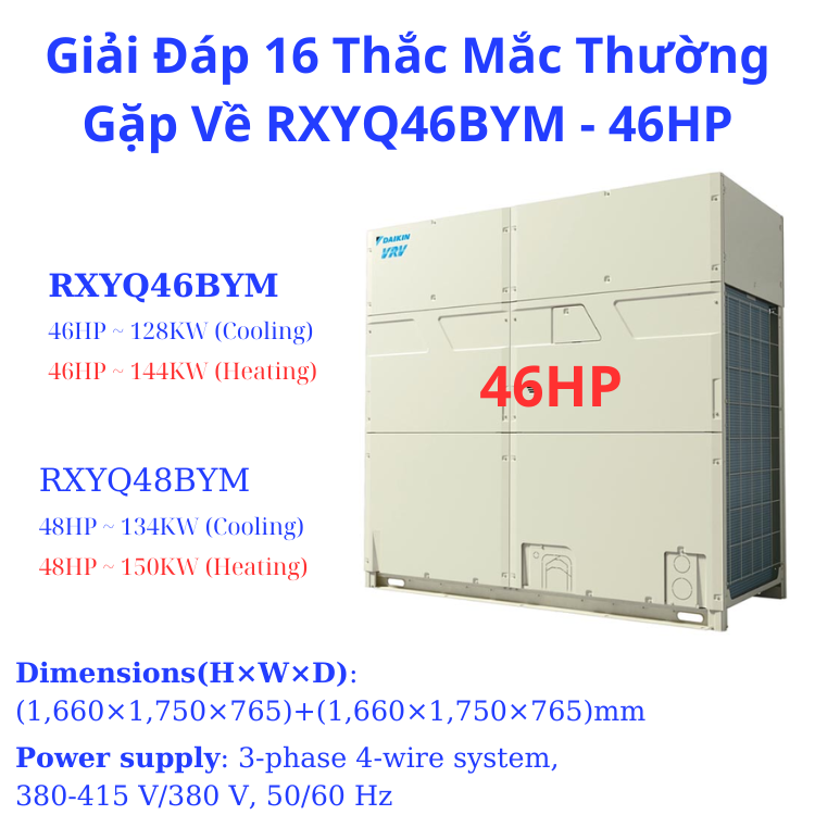 16 Thắc Mắc Thường Gặp Về RXYQ46BYM - 46HP